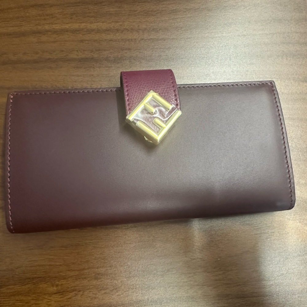 Burgundy Fendi wallet